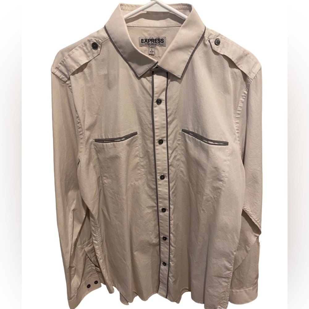 Express long sleeve button down fitted